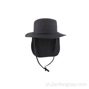 Chapéu de balde de tecido de nylon com capa